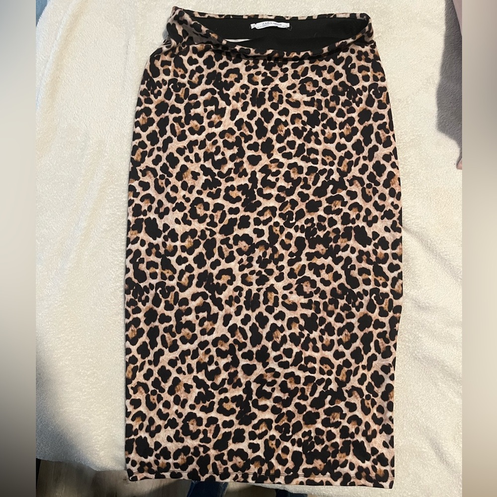 Long knit pencil skirt